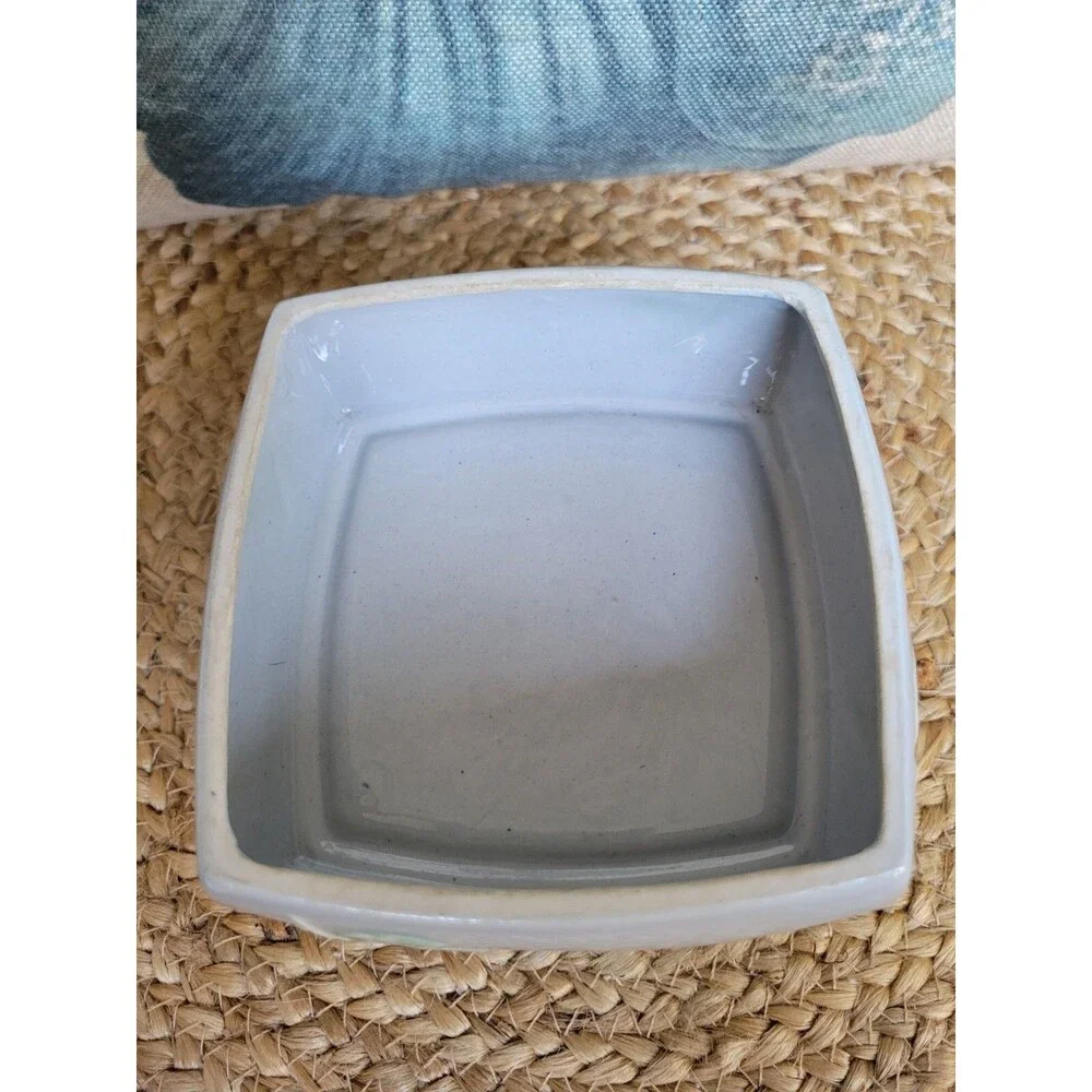 Asian Hand Painted Embossed Ceramic Stacking Boxes with Lid
